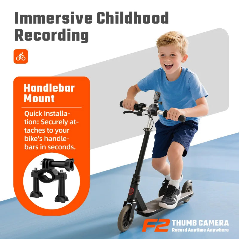 1.44" HD 1080P Thumb-Sized Action Camera with Memory Card & IPS Screen