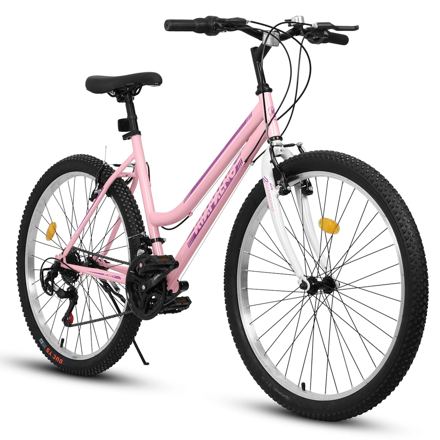 Ecarpat Women’s Mountain Bike 24/26 Inch – 21 Speed Outdoor Bicycle with Steel Frame