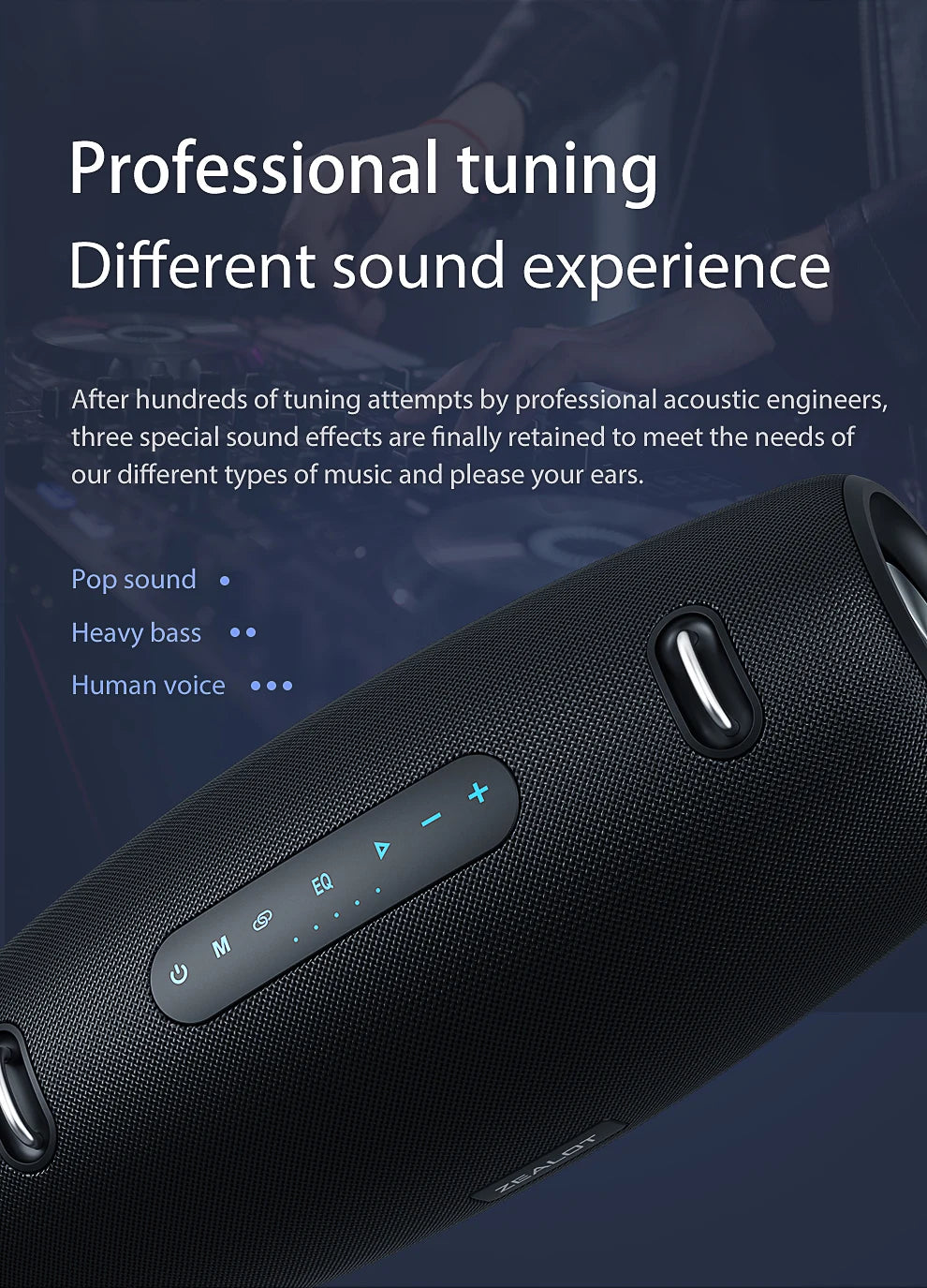 Zealot S67 Wireless Speaker with Shoulder Strap – Outdoor Waterproof Portable Speaker with Loud Stereo & Booming Bass, 40H Playtime