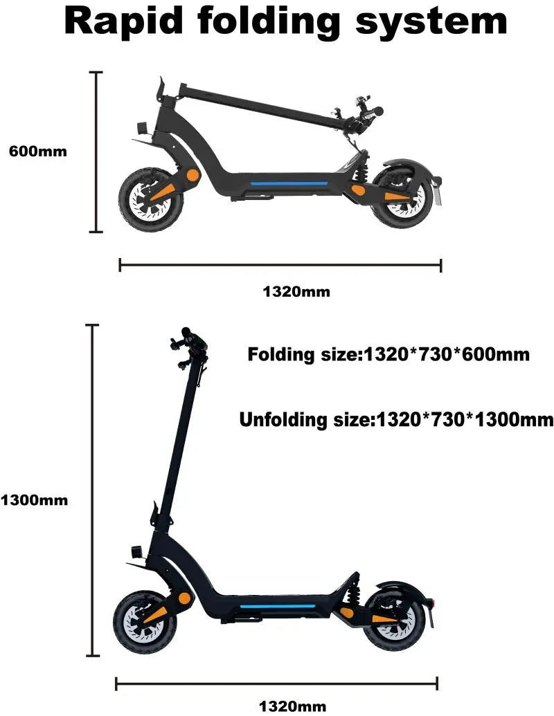 DT06 Dual Motor Electric Scooter – 2400W Power, 70KM/H Speed, 70KM Range, Hydraulic Suspension, Foldable Off-Road E-Scooter with NFC, LED Display & Turn Signals