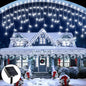 Solar LED Eaves Icicle String Lights 8 Lighting Modes Outdoor Waterproof Christmas Decorations