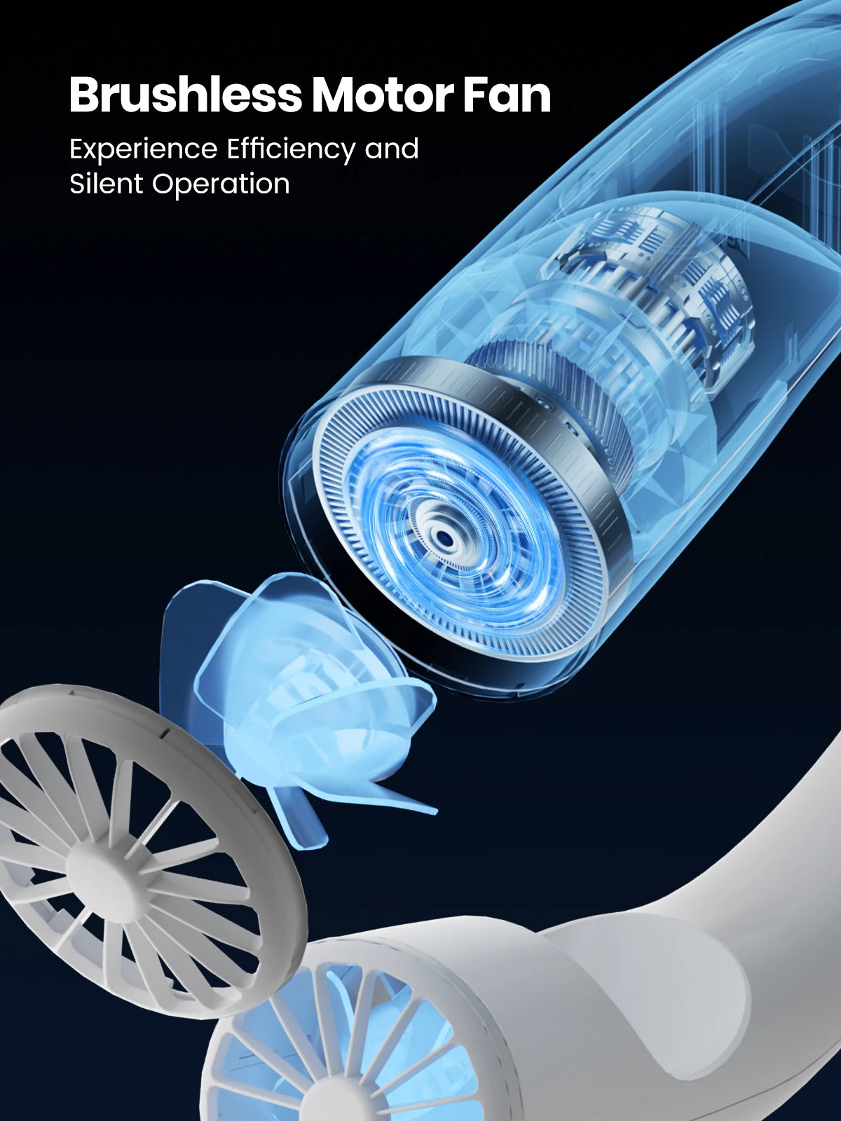 Warmco 10000mAh Portable Neck Fan