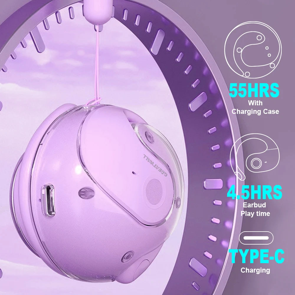 GreatWall AI Real-Time Translation Wireless Bluetooth Earphones