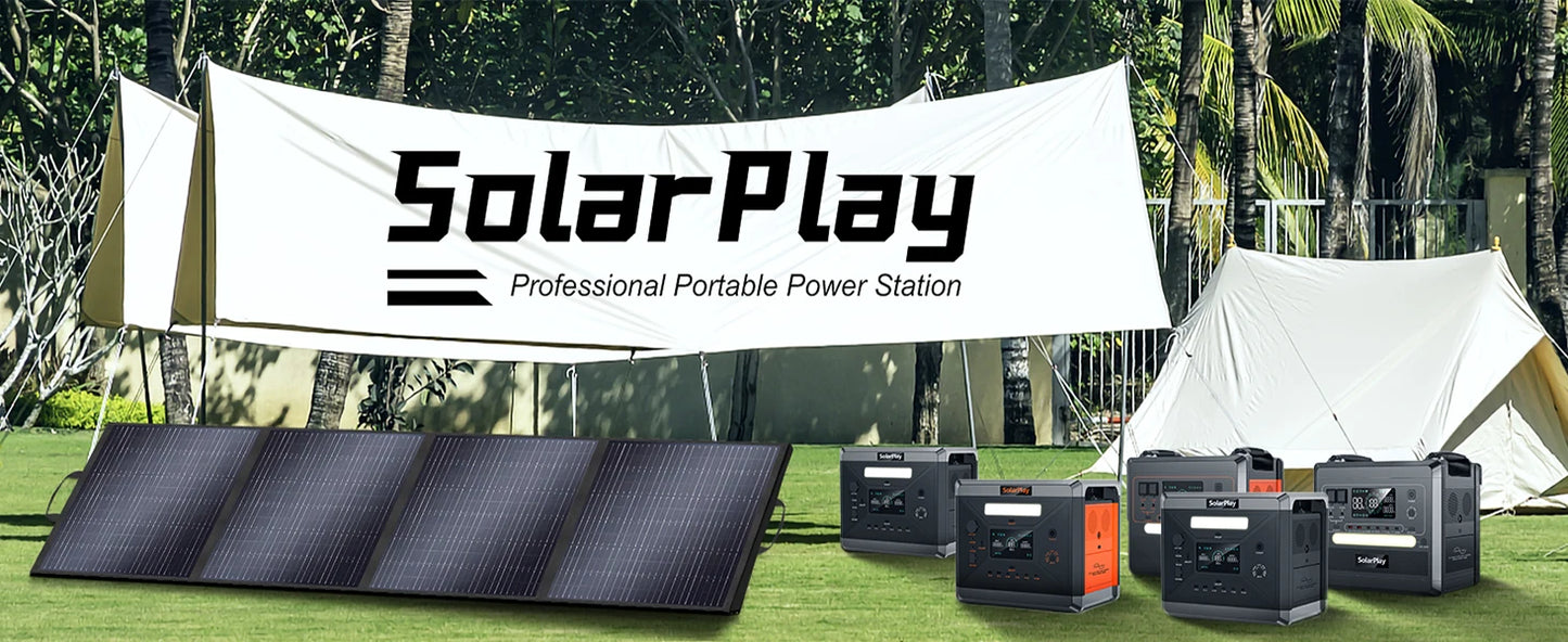 SolarPlay Q2501 Portable Power Station – 2160Wh LiFePO4 Battery, 2400W AC Output, Fast Charging Solar Generator for Outdoor and Backup Power