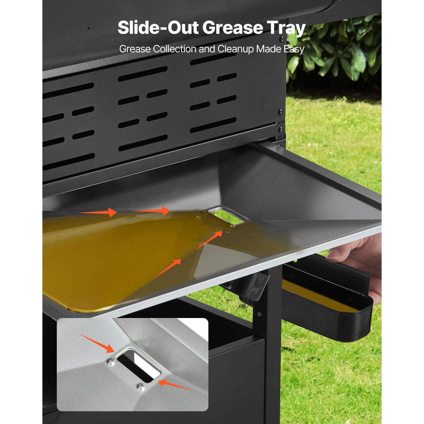 SucceBuy Gas Grill 4 Burner Propane Gas Grill with Side Burner 425 SQ.In Grilling Area 52,000 BTU Patio Garden BBQ Grills