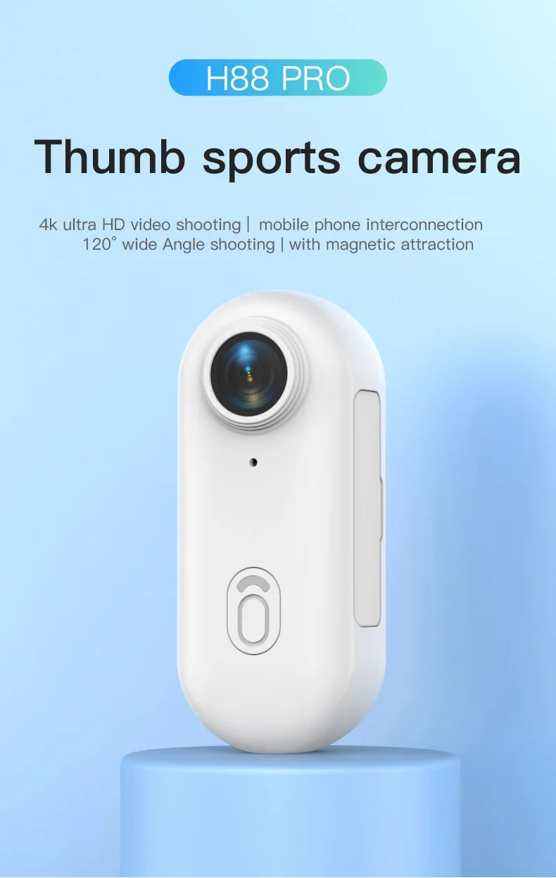 4K Mini Body Camera with 64GB Storage & Waterproof Case