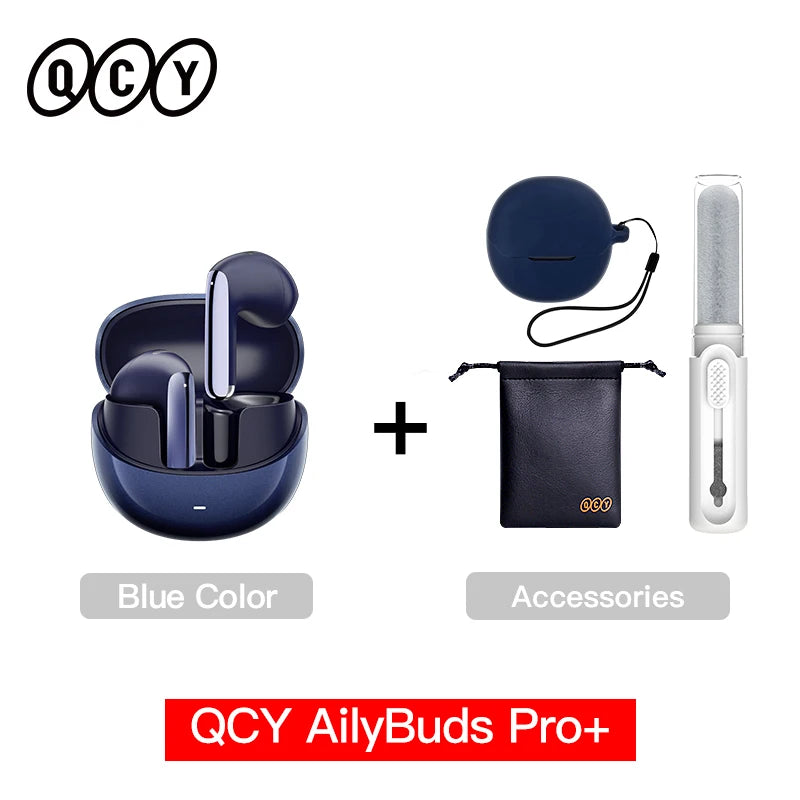 QCY HT10 AilyBuds Pro+ ANC Wireless Earphone Al Audio Hi-res with LDAC Bluetooth 5.3 Earbuds Adaptive ANC Multipoint Connection
