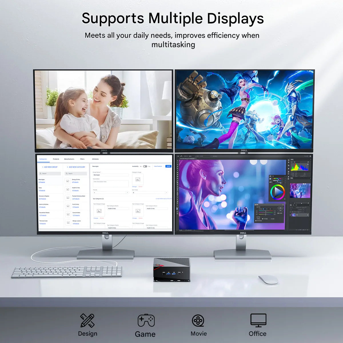 ACEMAGIC AM06Pro Mini PC – Ryzen 7 5825U, 16/32GB RAM, 512GB SSD, Windows 11 Pro, WiFi 6, BT 5.2, 4K Triple Display