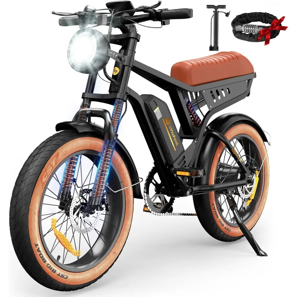 R6 Fat Tire Electric Bike – 1500W Off-Road Power with Full Suspension