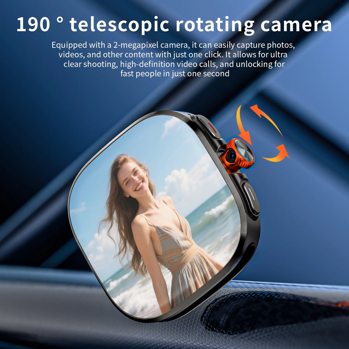 LOKMAT APPLLP 6 MAX – Android Smart Watch Phone | 2.16-Inch AMOLED Display | 4G/5G SIM | Rotating Camera | AI ChatGPT Integration