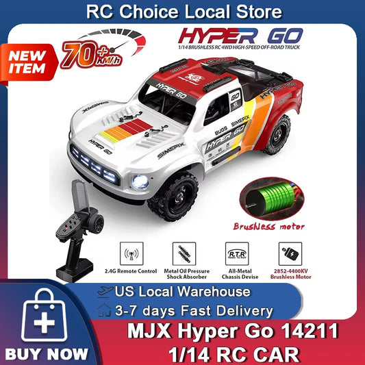 MJX HYPER GO 14211 Brushless 1/14 RC Short Course Truck – 47–70 KM/H High-Speed 4WD Racing Car