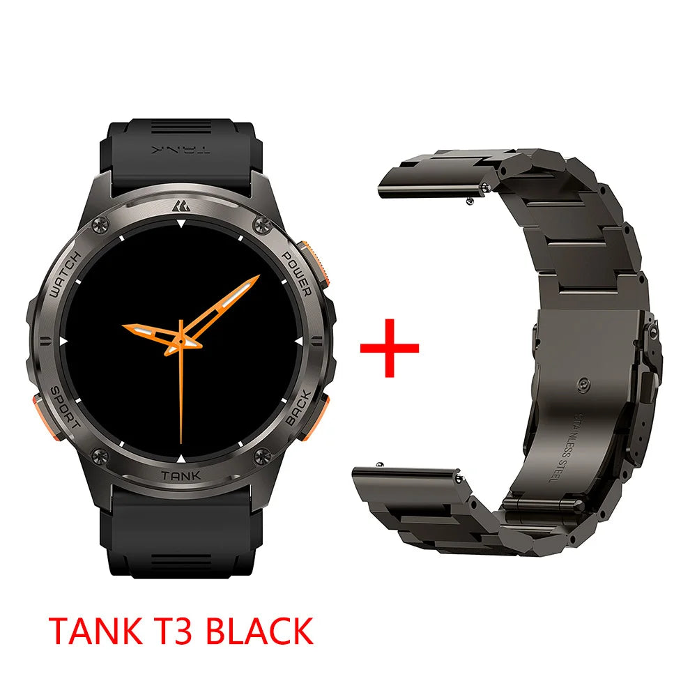 KOSPET TANK T3 Smartwatch – Military Grade, AMOLED Display, 5ATM + IP69K Waterproof