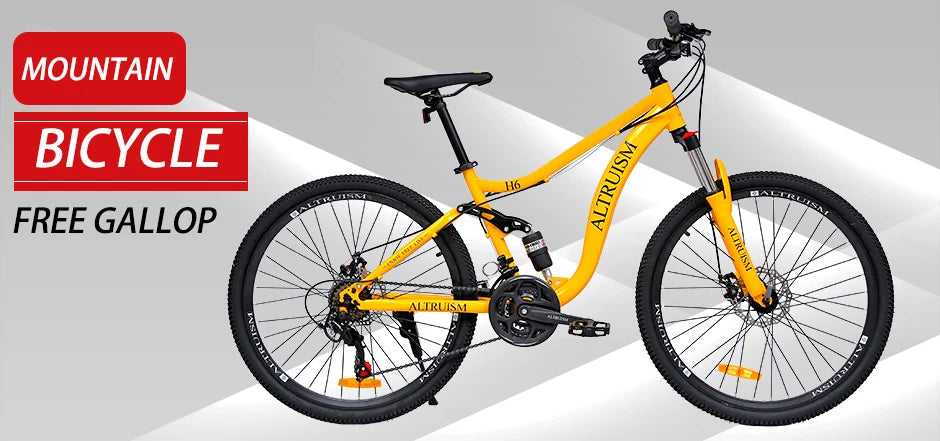 26” 21-Speed Full Suspension Mountain Bike – Durable, Smooth & Adventure-Ready