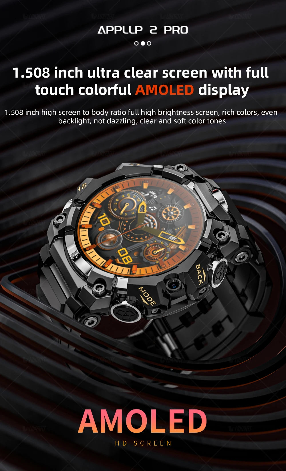 LOKMAT APPLLP 2 PRO Rugged Sport Android Smart Watch