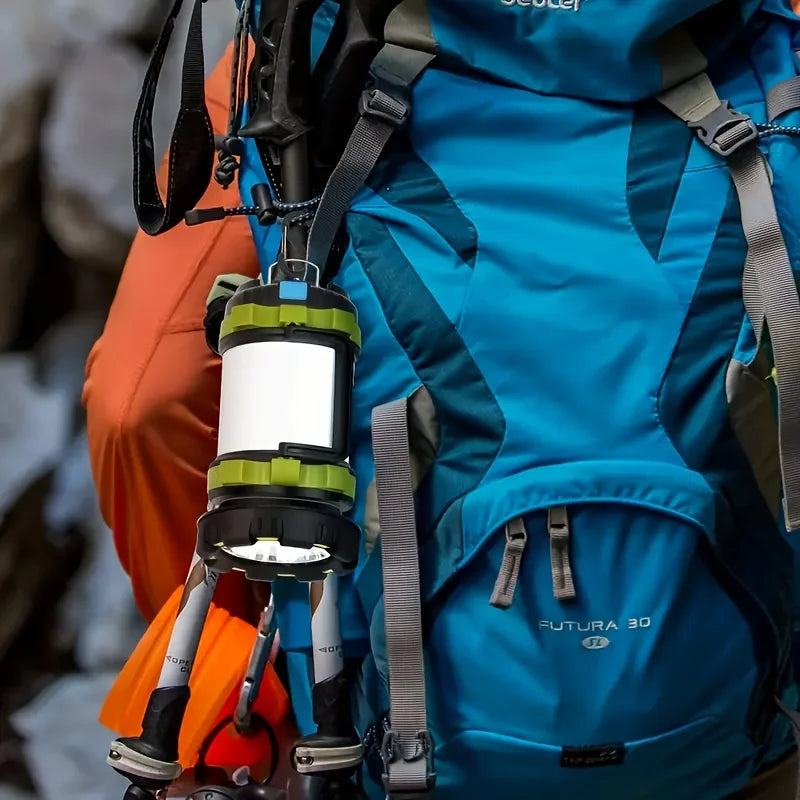 Rechargeable LED Camping Lantern 1000LM Flashlight with Power Bank & 6 Lighting Modes
