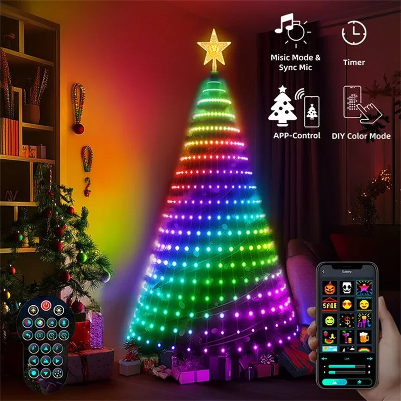 400 LEDs Smart RGB LED String Christmas Tree Lights Holiday Decoration Christmas Decorations