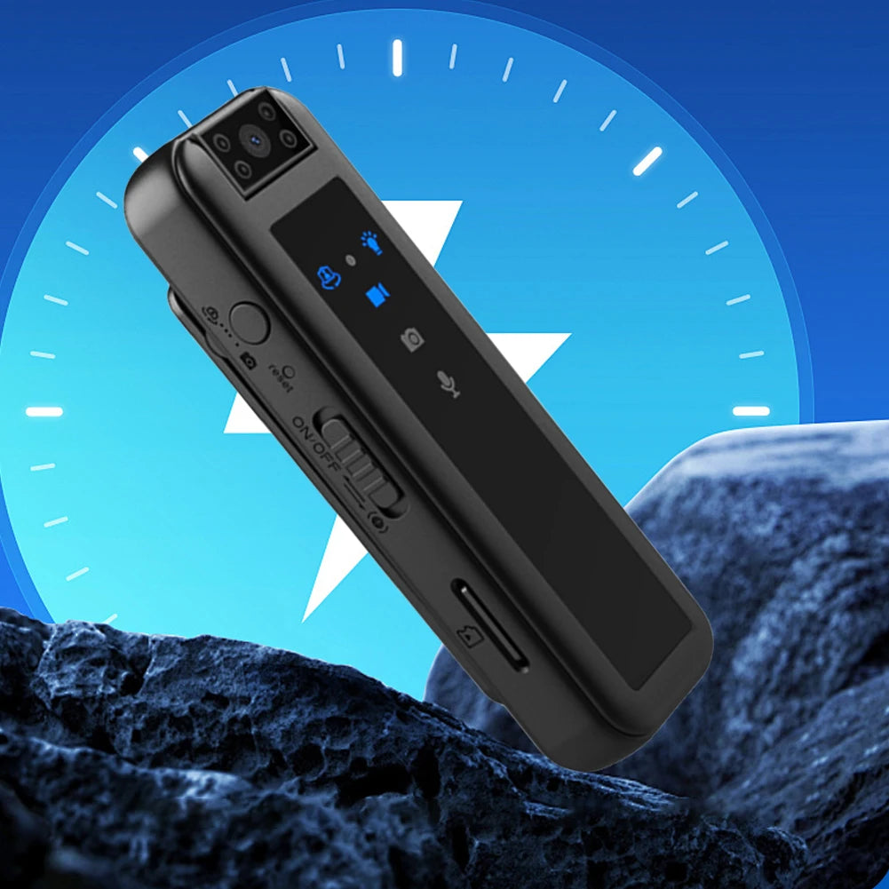 Mini HD 1080P Body Camera with Night Vision & 180° Rotating Lens