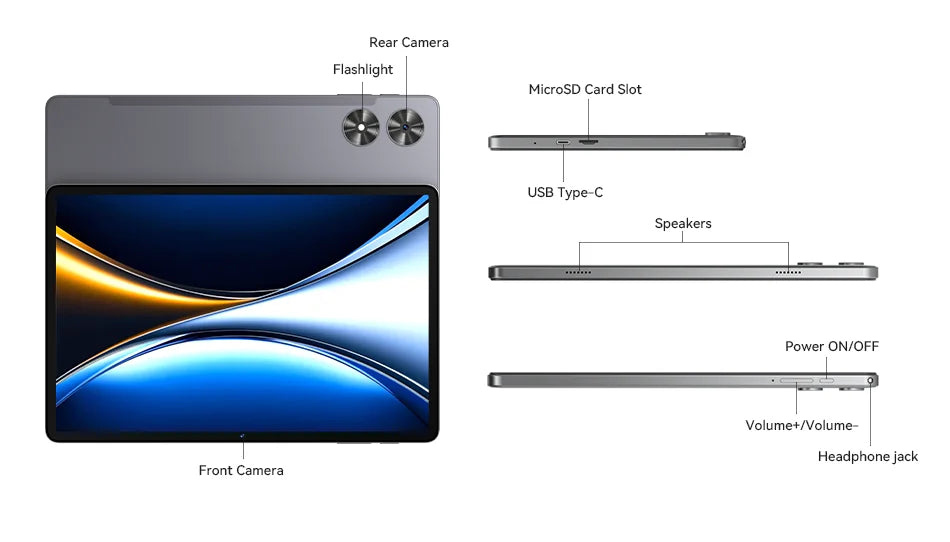 SVITOO 11-Inch Android 15 Tablet – 16GB RAM + 128GB ROM (1TB Expandable)