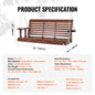 Wooden Porch Swing 5 FT – Heavy-Duty Outdoor Hanging Bench
