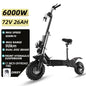 6000W 72V Electric Scooter – High-Speed Off-Road eScooter with Seat, Dual Drive, and LCD Display