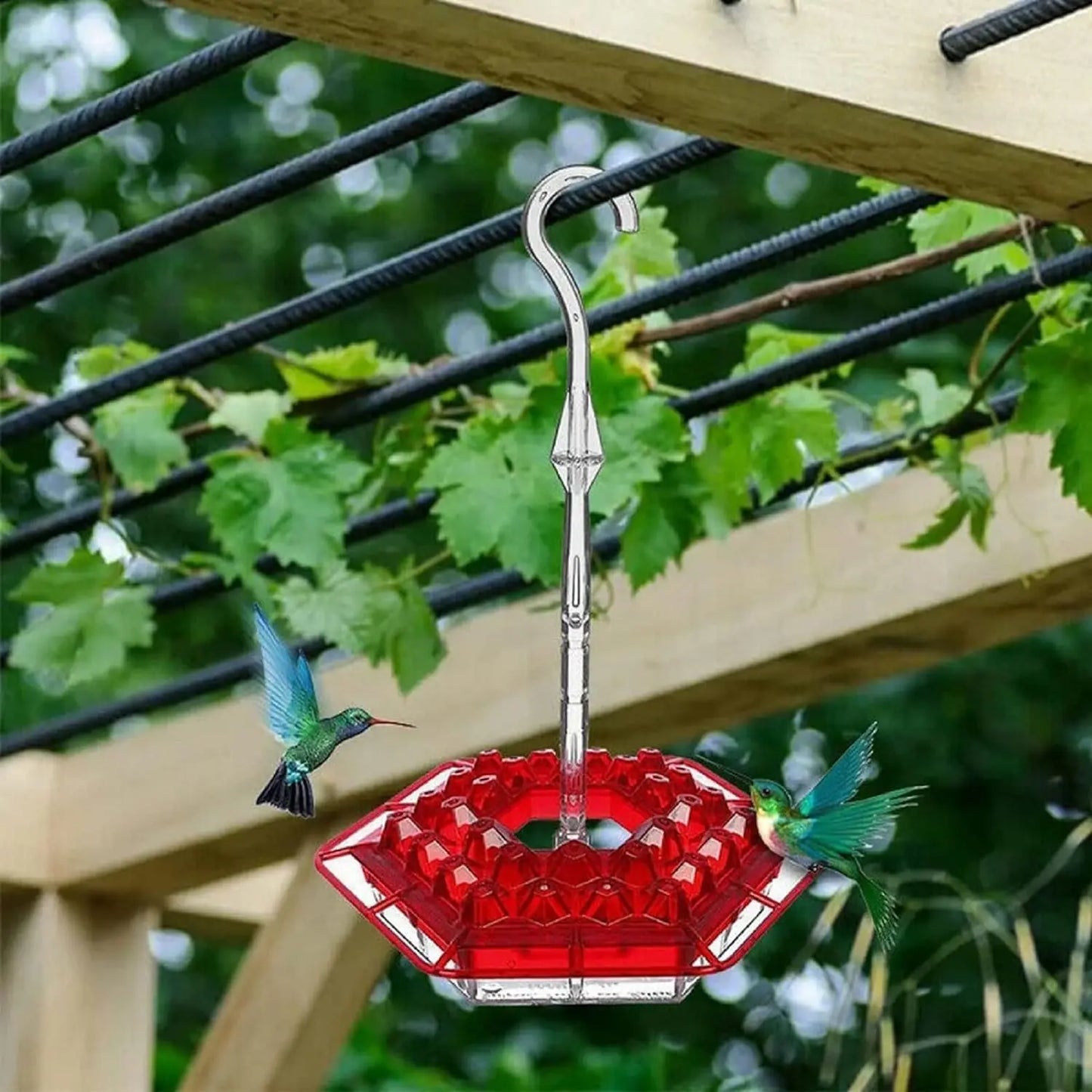 Hummingbird Feeder Outdoor Hanging Leak-Proof Nectar Feeder with 30 Feeding Ports