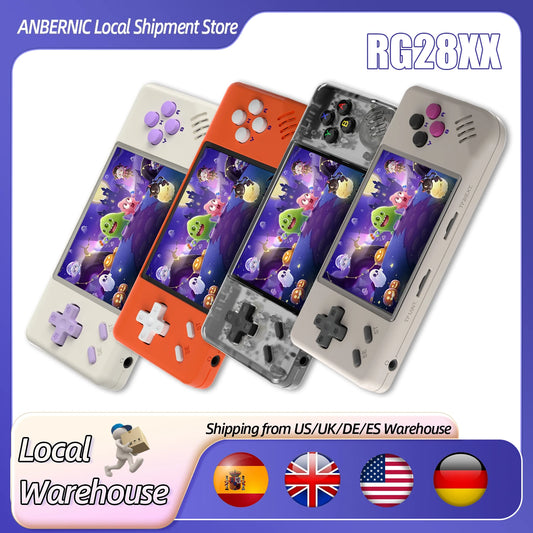 ANBERNIC RG28XX Retro Handheld Gaming Console – 64GB Linux System, 30+ Emulators & 5000+ Games