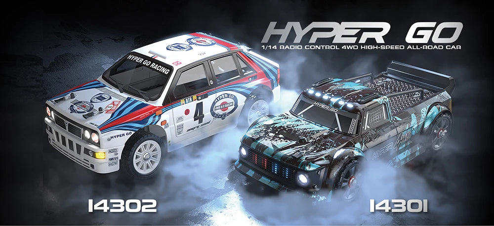 MJX Hyper Go 14304 1:14 Volkswagen Polo R WRC Brushless RC Car – 42KM/H Drift Rally Racer with Gyro, Lights & Metal Chassis