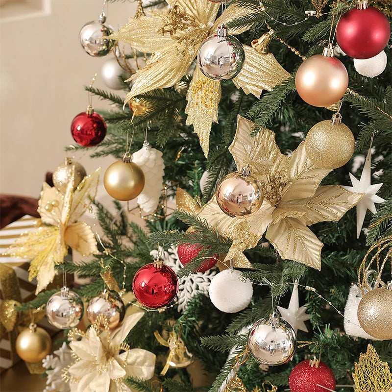 24/36 Pcs Hanging Christmas Tree Ornaments 3/4CM Balls Multiple Colors