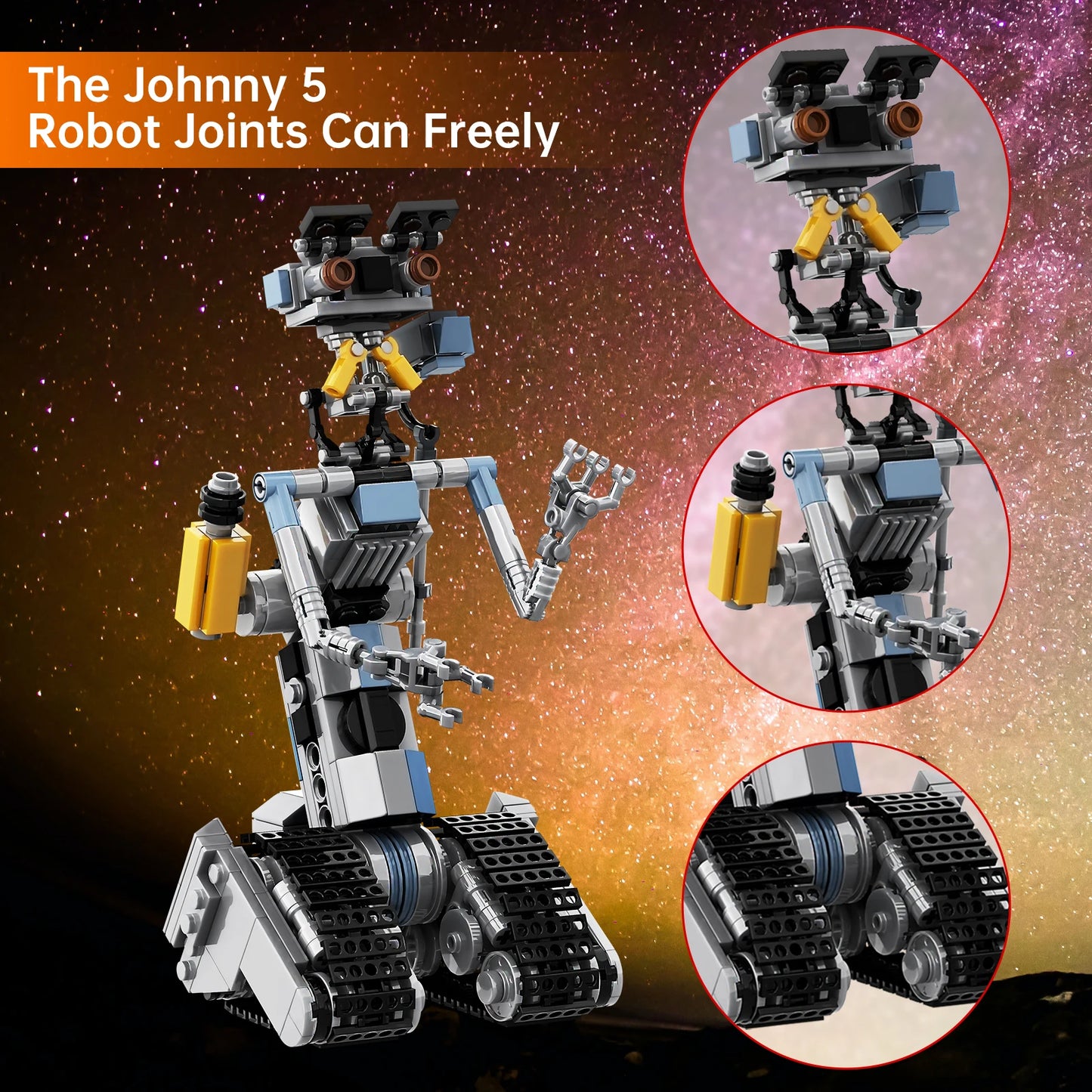 Johnny 5 Robot Building Blocks Set – 1176PCS  Perfect Gift For Kids, Collectors, and Nostalgic Fans