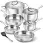 KOCH SYSTEME CS 10-Piece Stainless Steel Cookware Set – Induction Ready, Oven Safe to 500°F