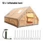 Inflatable Glamping Tent Luxury Air Tent for Camping with Stove Jack (4–8 Person)