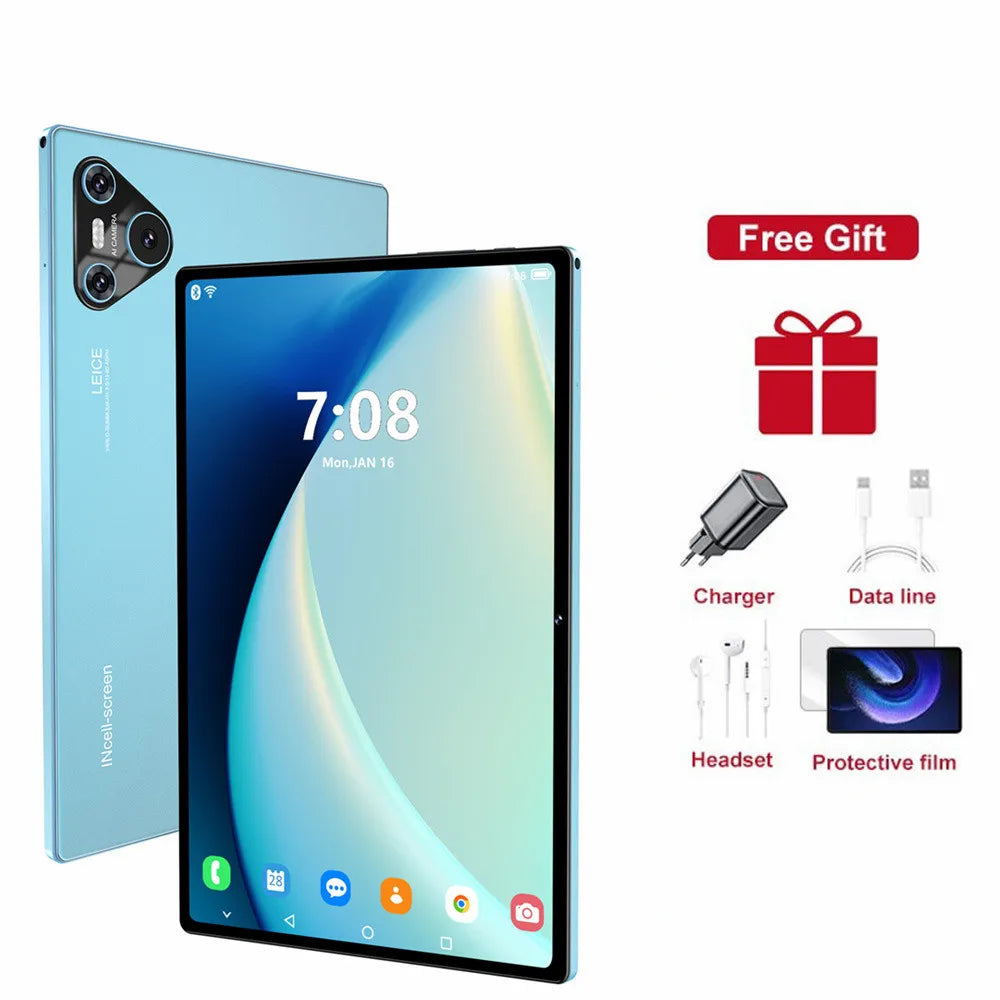 16 Pro 10.1-Inch Android 12 Tablet – Snapdragon 870 | 16GB RAM + 1TB Storage | Dual SIM + 5G WiFi | 2560×1600 Full HD Display | 10000mAh Battery