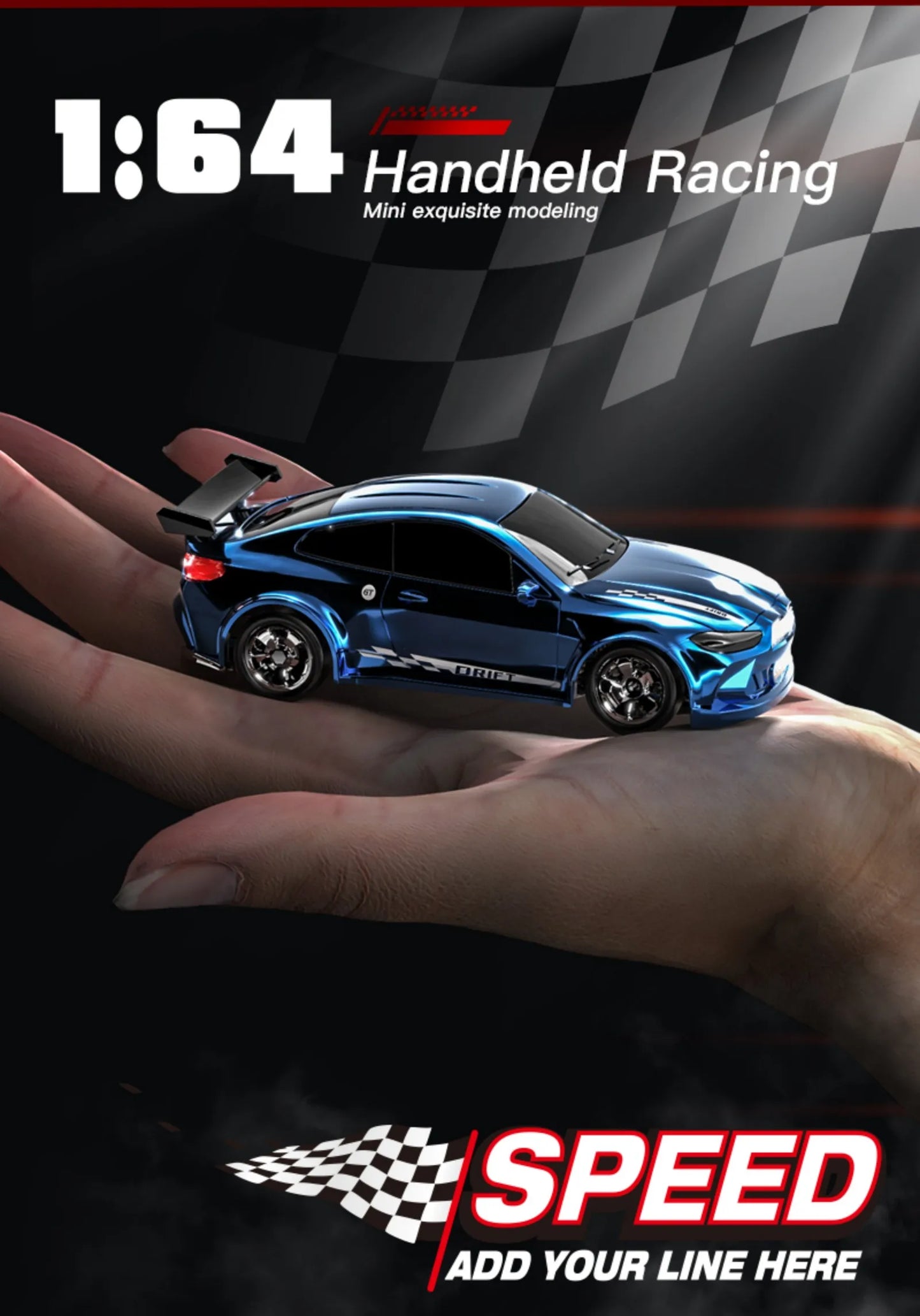 KF20 1:64 Mini Drift RC Car – 4WD Remote Control Racing Car with LED Lights, USB-C Charging, Full Proportional Control Toy for Kids & Adults