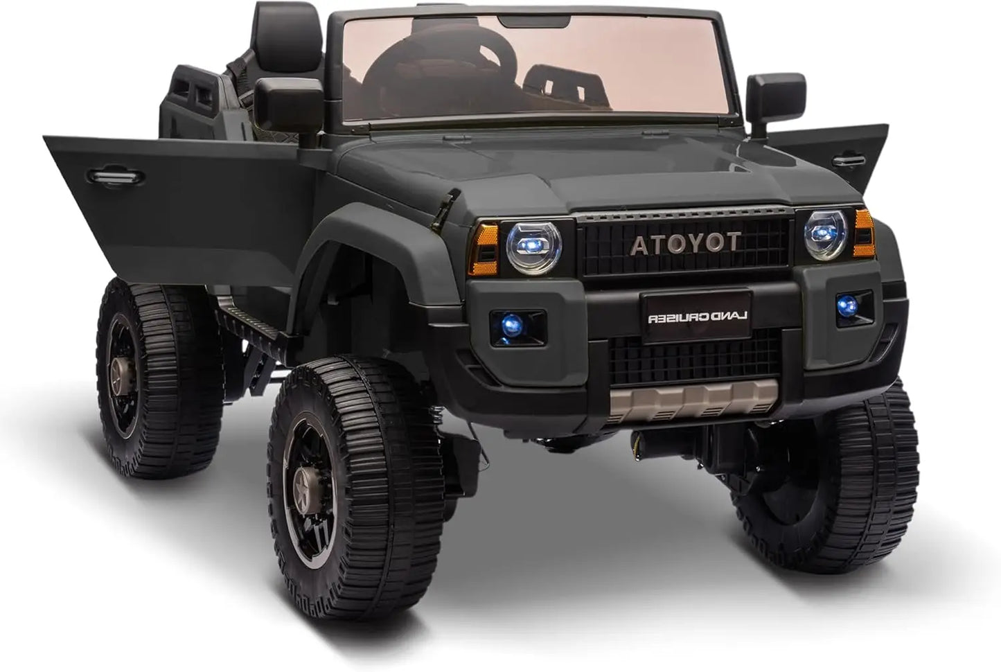 Kids Electric Ride-On Car – 24V 2-Seater Toyota Land Cruiser Truck with Remote Control, 4×100W Motors & 4WD/2WD Switchable System