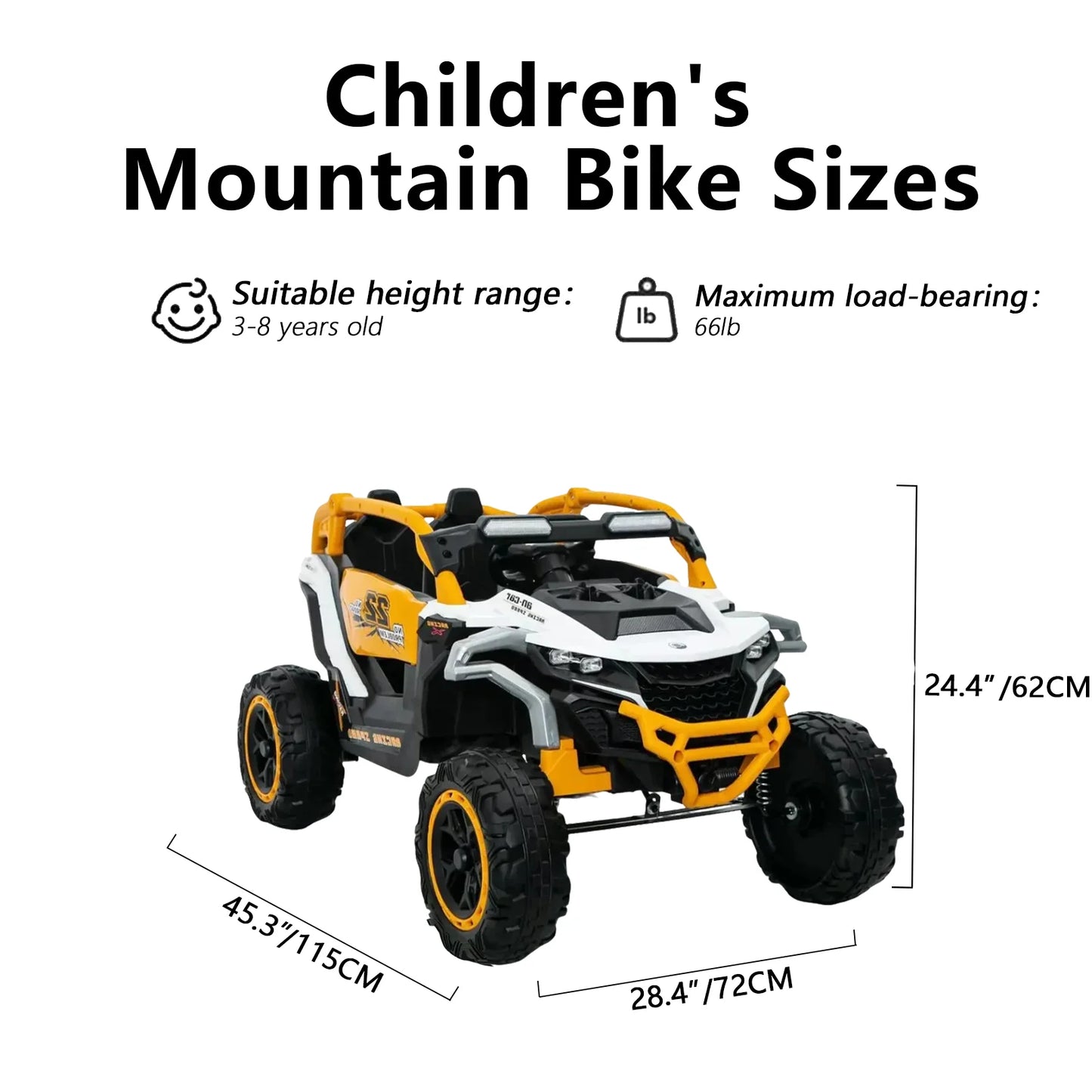 12V 2-Seater Ride-On UTV for Kids – Electric Truck with Remote Control, Flashlights, Suspension & Music