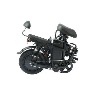 GleeRide A9 Folding Electric Bike – 500W Motor, 48V 15Ah Battery, Dual Seat, 20MPH, 80KM Range, 14" Tires