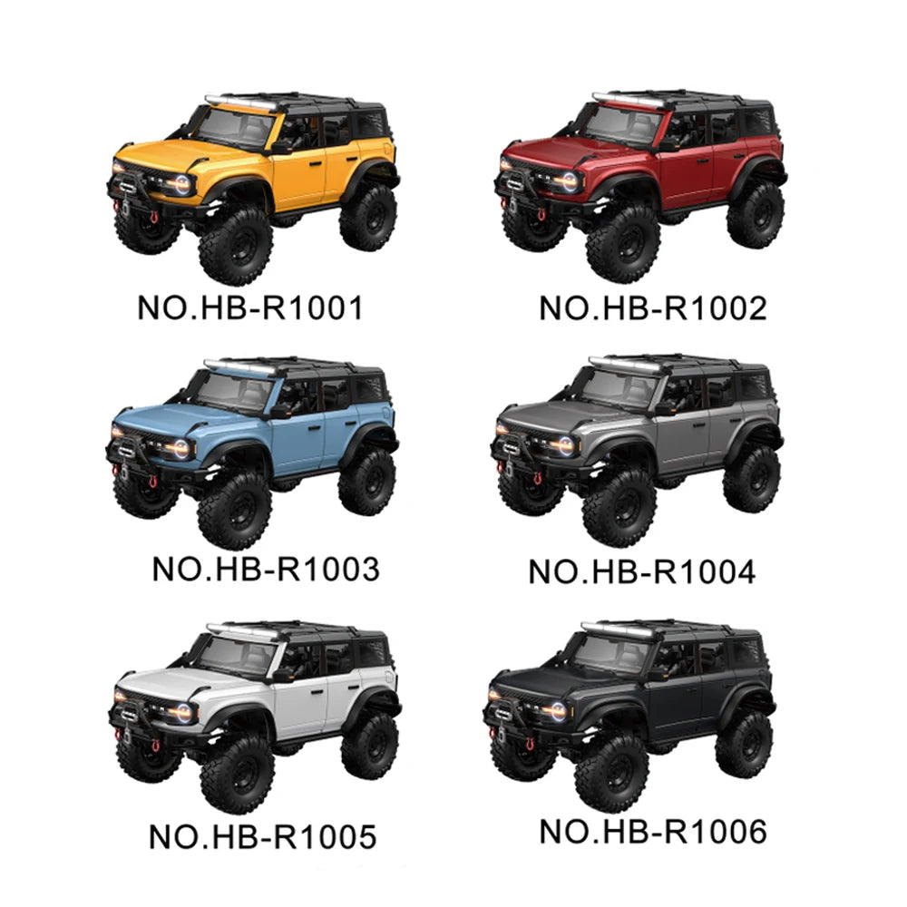 1/10 HB RC Crawler 4WD RTR Rock Off-Road Vehicle – Metal Gears, LED Lights, 2-Speed, Remote Control Truck for Adults