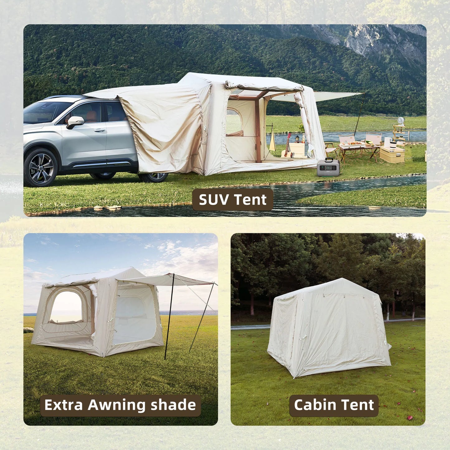 Inflatable SUV Camping Tent – Waterproof Air Tent for 4–8 Person Glamping