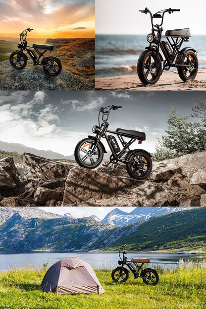 AMYET V9-G60 Electric Bike – 1000W Motor, 48V 20Ah Battery, Fat Tire E-Bike with Shimano 7-Speed & Dual Suspension
