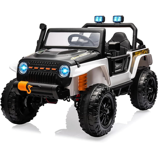 24V 2-Seater Kids Ride-On Truck with Remote Control – 4×55W Motors, 4WD Suspension, LED Lights & Bluetooth – Up to 220lbs Load