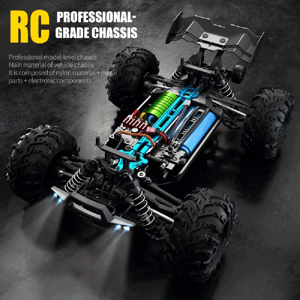 Teeggi 16101 / 16102 PRO 1:16 RC Drift Car – 70KM/H Brushless 4WD Off-Road Monster Truck with LED Lights