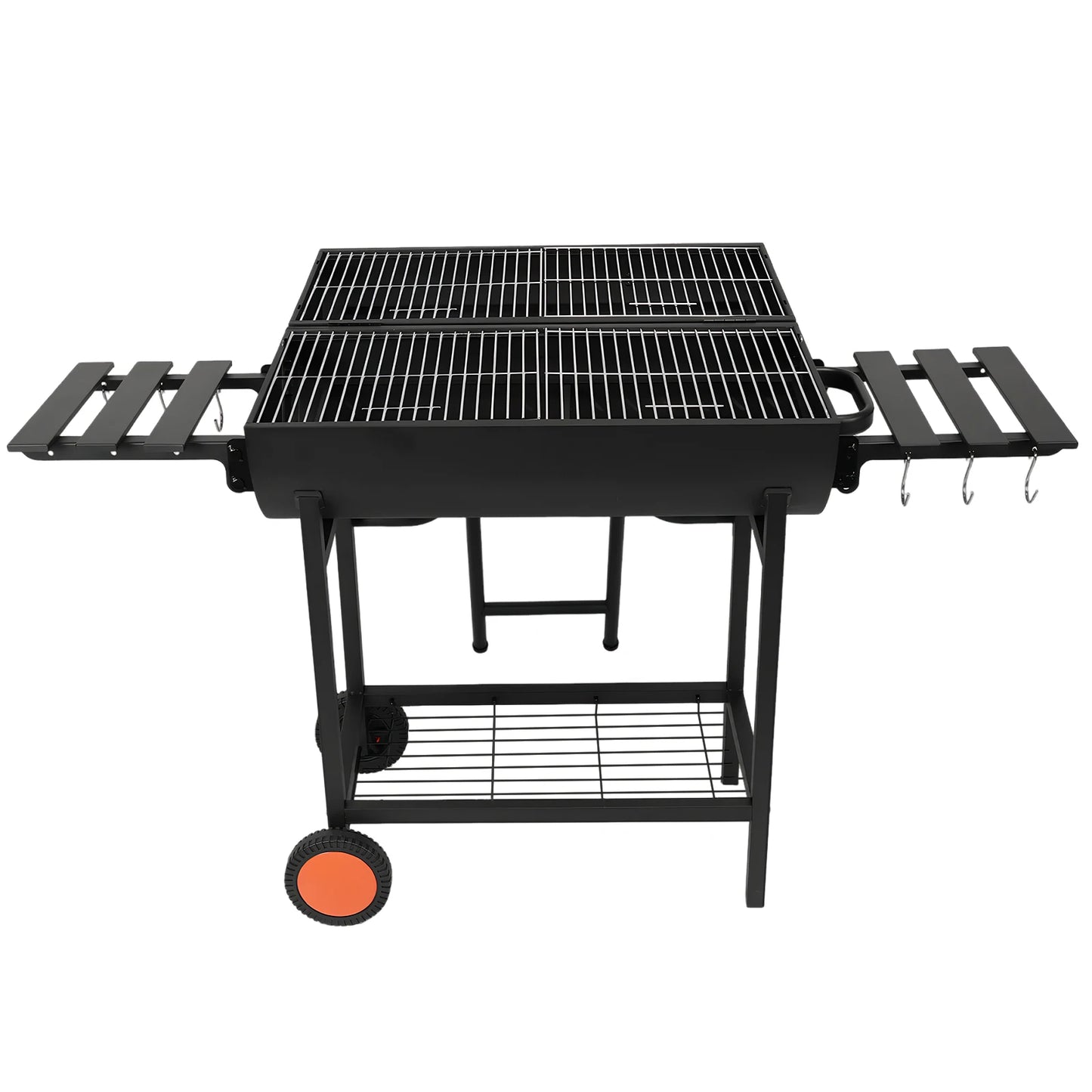 EExtra Large Outdoor Charcoal Grill Smoker – 871 Square Inches Cooking Area with 2 Foldable Side Tables
