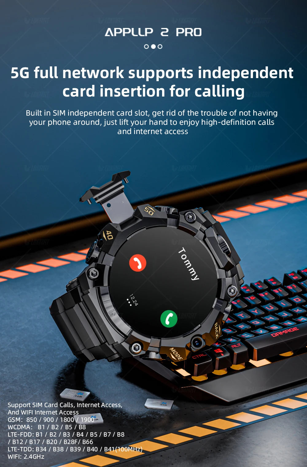 LOKMAT APPLLP 2 PRO Rugged Sport Android Smart Watch