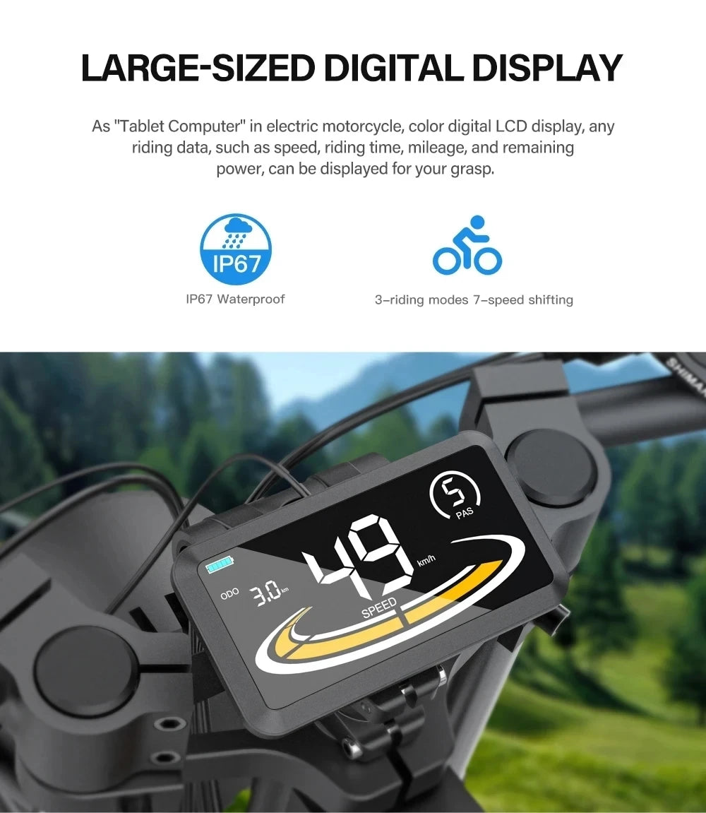 COSWHEEL GT20 PRO Dual Motor Electric Bike – 3000W, 40Ah Battery, 31MPH Fat Tire Off-Road E-Bike
