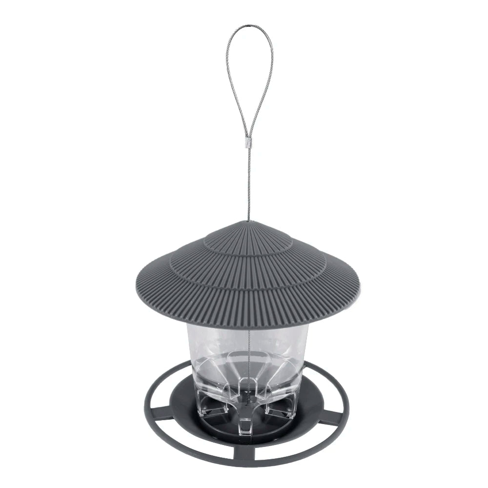 Hanging Wild Bird Feeder Transparent Seed Feeder for Outdoor Garden & Backyard