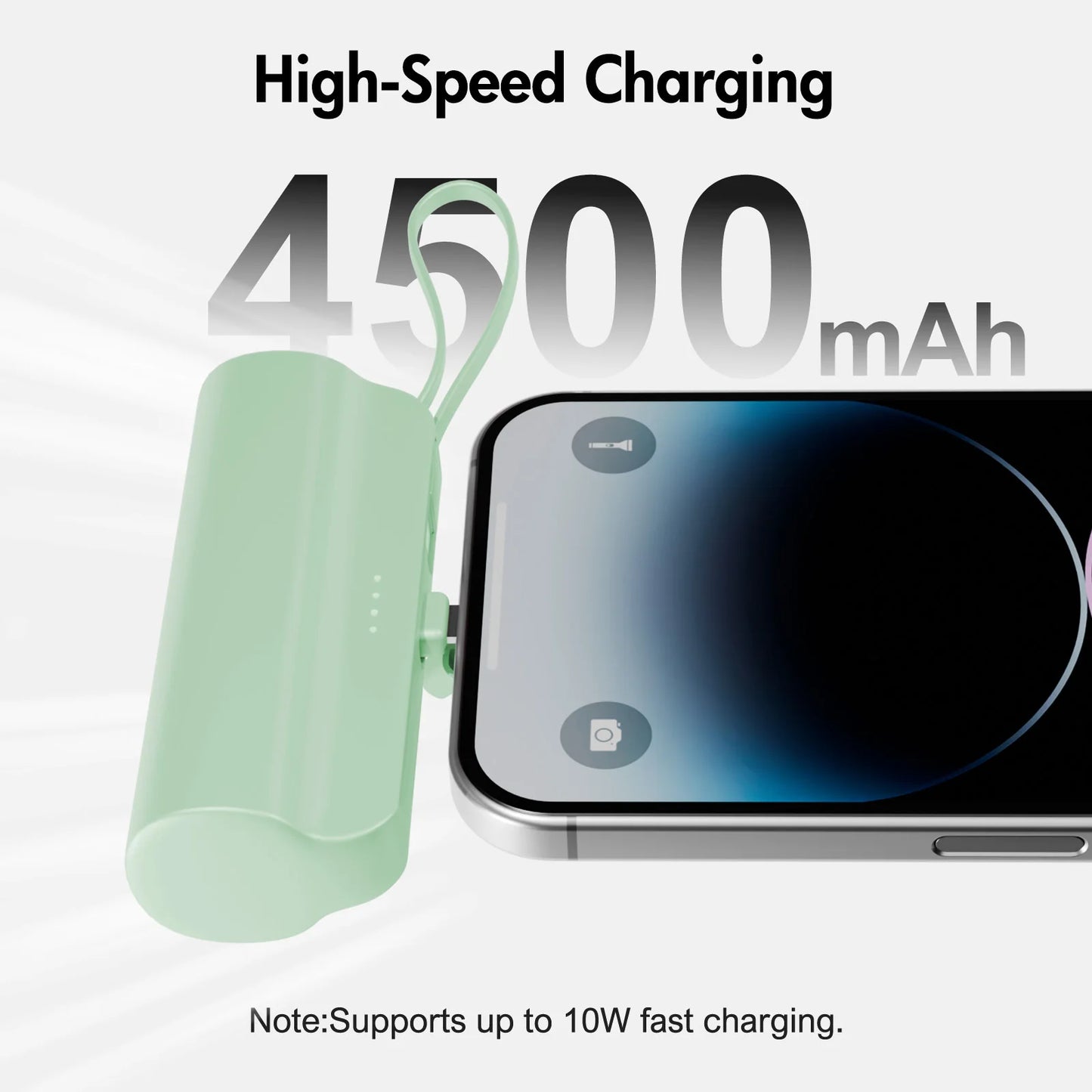 Mini Portable Power Bank 4500mAh – Capsule Charger with Dual USB-C Ports