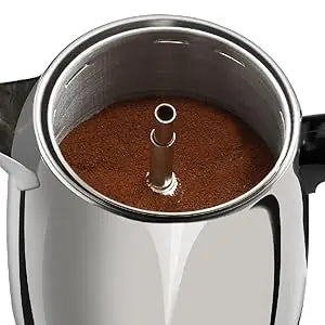 Farberware 4-Cup Electric Coffee Percolator – Stainless Steel Coffee Maker with Automatic Keep Warm & No-Drip Spout