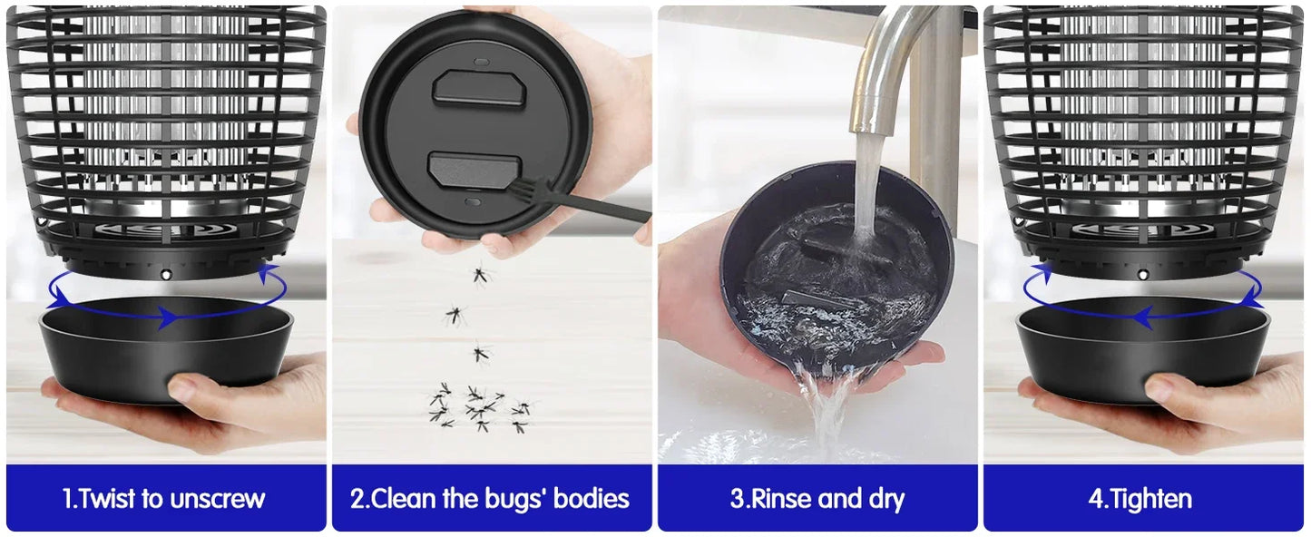 PALONE Solar Bug Zapper – 2-in-1 Mosquito Killer & Camping Light (4500V)