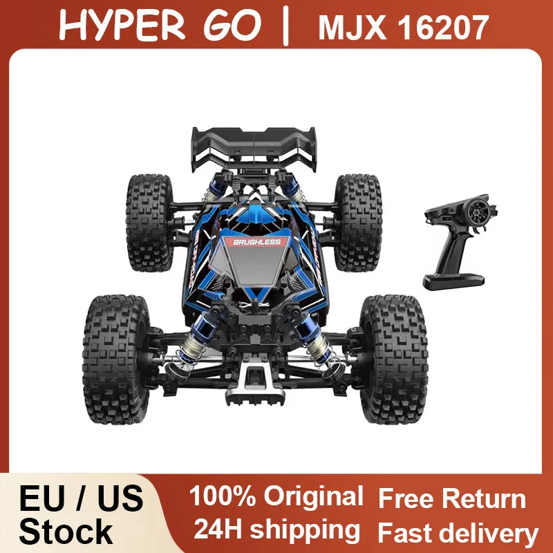 MJX Hyper Go 16207 1/16 RC Car – 70KM/H Brushless Off-Road 4WD Truck with 3S Battery & Metal Chassis