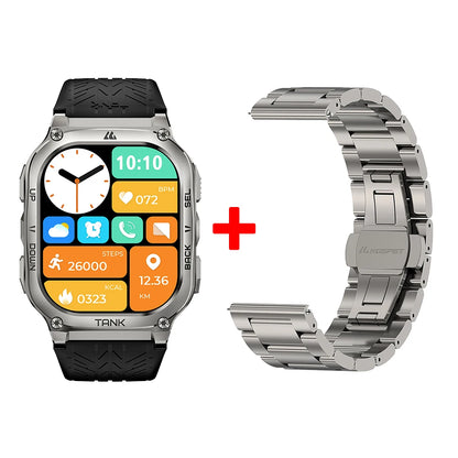 KOSPET TANK M3 Rugged Smart Watch for Men – Military Grade Durability, AMOLED Display, Bluetooth Calling & 60-Day Standby Battery